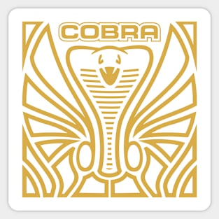 Cobra Hood Art (Gold on White) Sticker